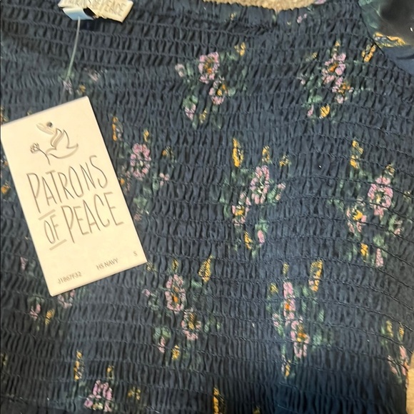 Patrons of Peace Blue Casual Sundress with Bishop Sleeves - Picture 2 of 4